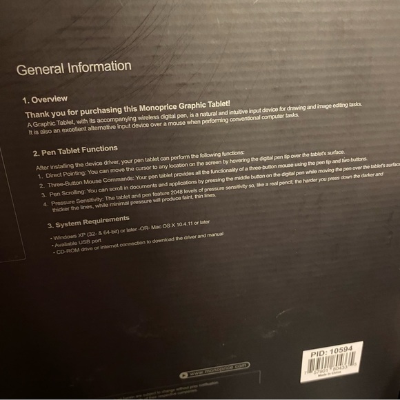 Monoprice Graphic Drawing Tablet - Picture 3 of 5